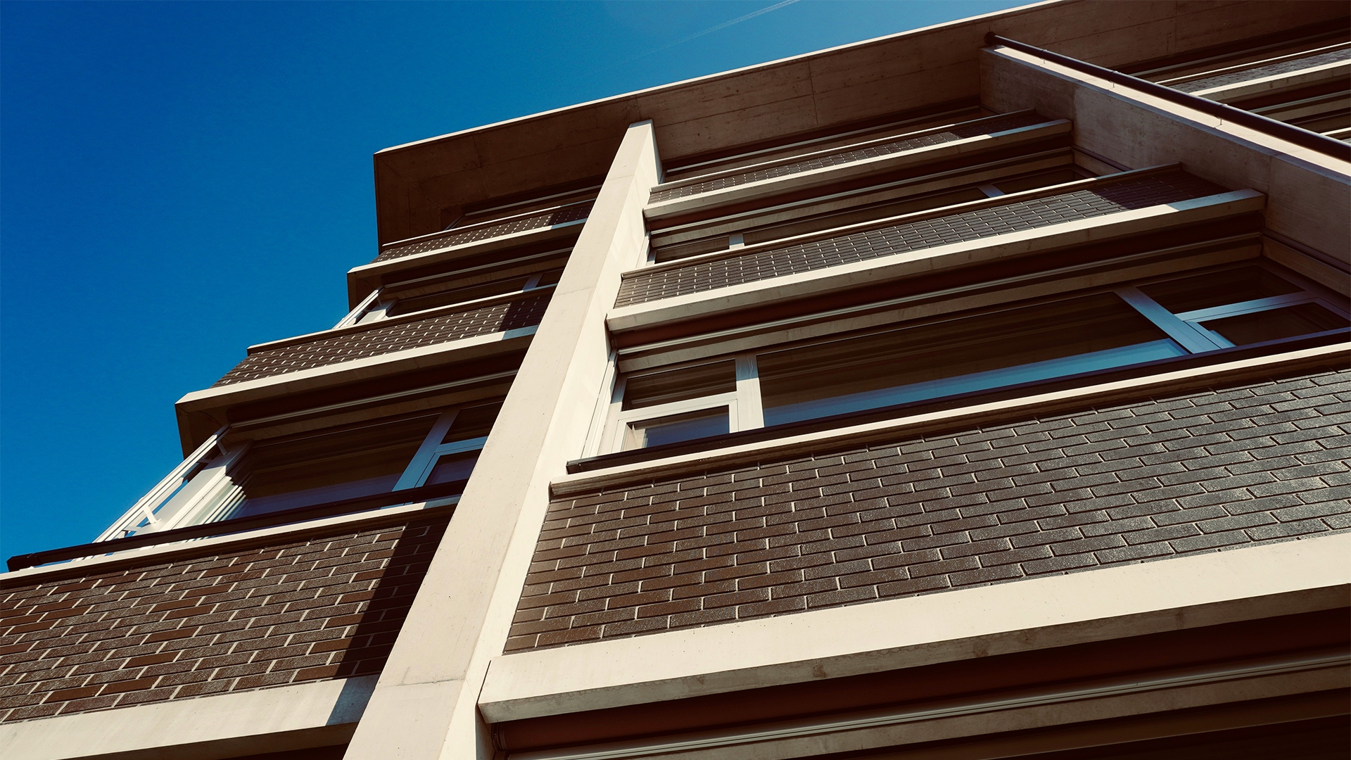 Apartment complex with black bricks